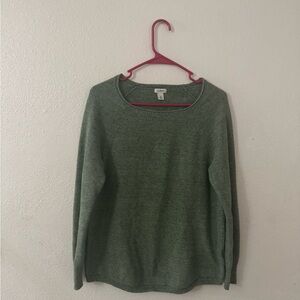 LL Bean Cotton Sweater Women's Size Medium  Green